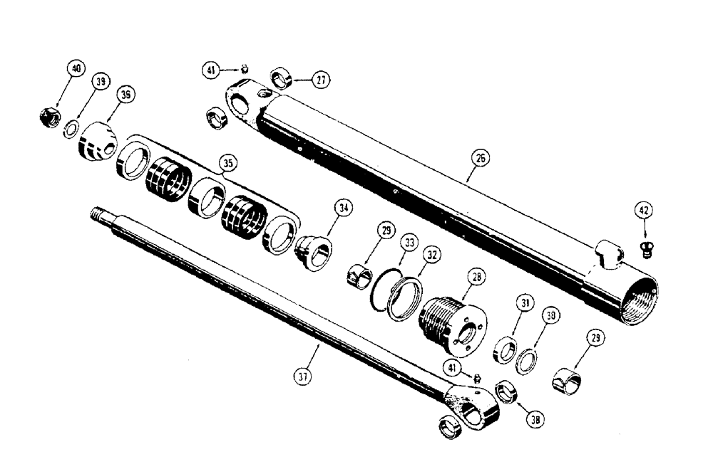 Схема запчастей Case 32 - (139C[1]) - D30769 BUCKET CYLINDER 3-1/2" I.D. X 27-1/4" STROKE 