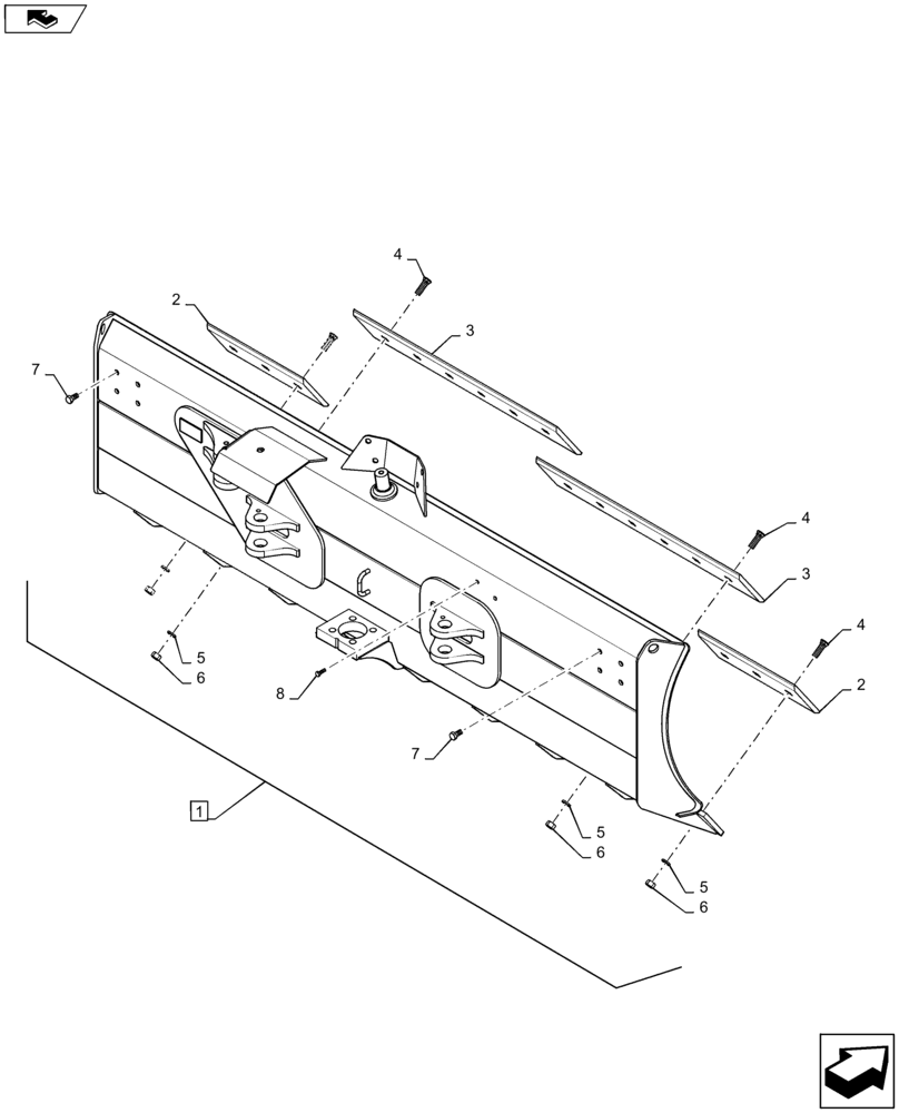 Схема запчастей Case 750M WT - (86.110.020) - DOZER BLADE 109" (86) - DOZER