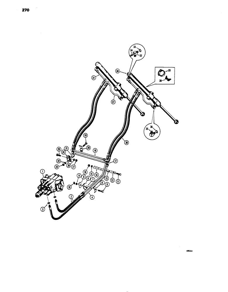 Схема запчастей Case 450 - (270) - DOZER LIFT HYDRAULICS (07) - HYDRAULIC SYSTEM