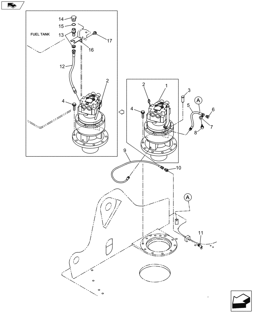 Схема запчастей Case CX130C - (35.352.AL[01]) - HYDRAULIC MOTOR (35) - HYDRAULIC SYSTEMS