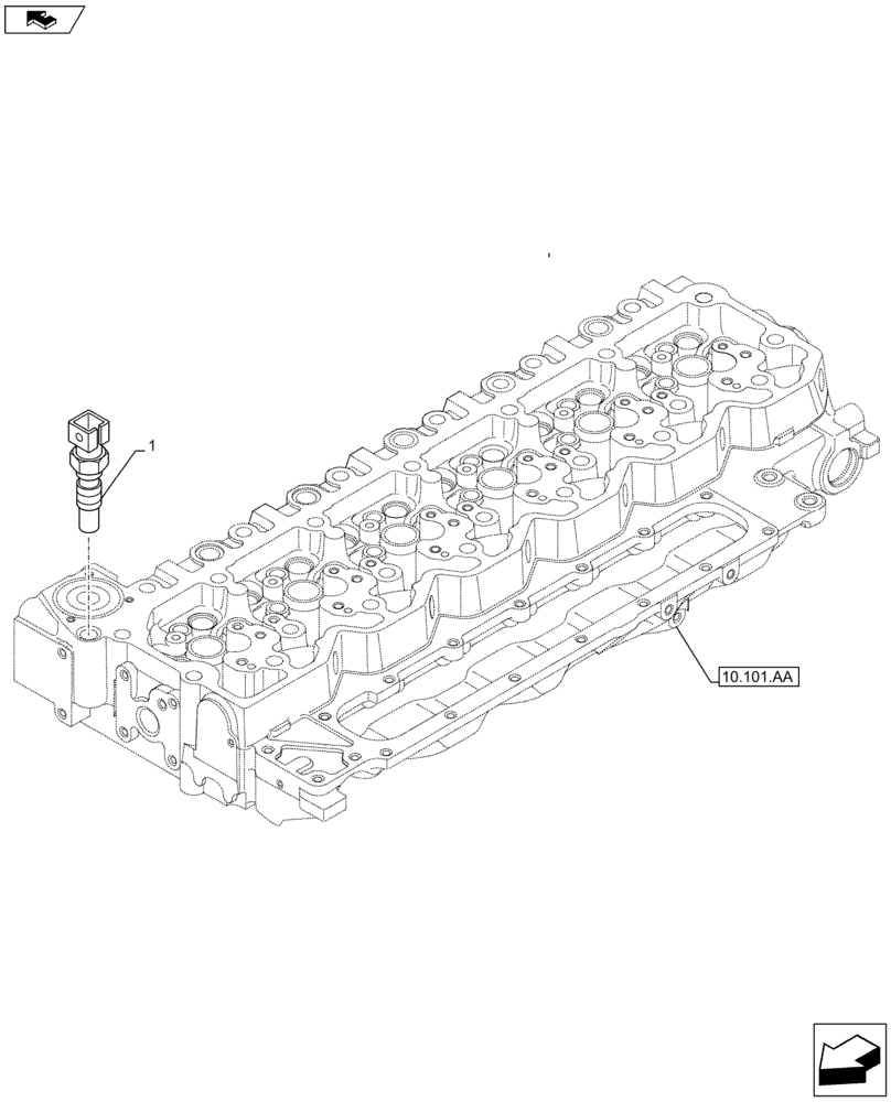 Схема запчастей Case F4HFA613G E001 - (55.012.AA) - ENGINE, SENSOR,TEMPERATURE (55) - ELECTRICAL SYSTEMS