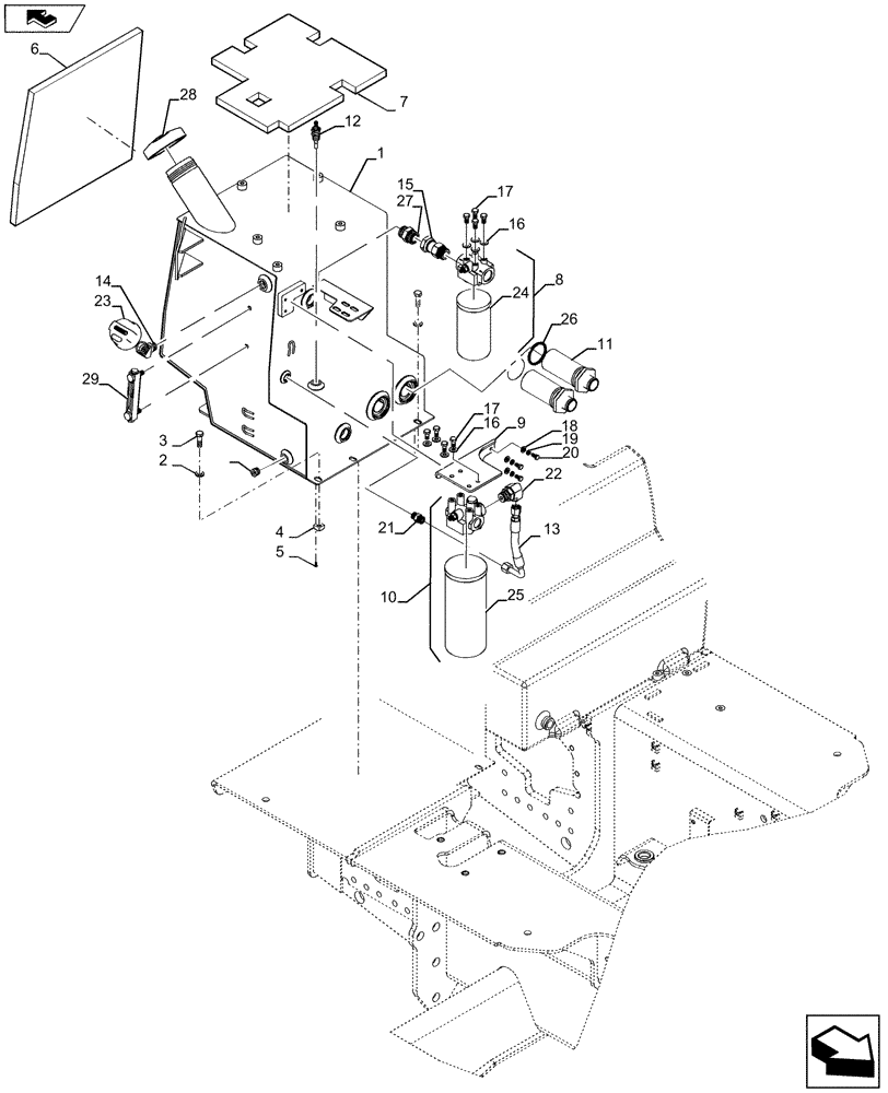 Схема запчастей Case 750M LT - (35.300.AQ[01]) - HYDRAULIC FLUID RESERVOIR - BSN - NGC101084 (35) - HYDRAULIC SYSTEMS