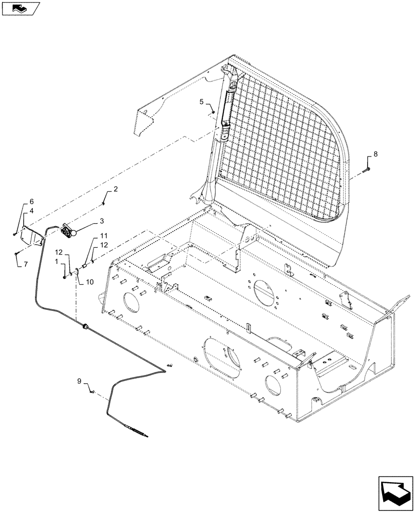 Схема запчастей Case SR175 - (10.220.AA[01]) - HAND THROTTLE, MECHANICAL (10) - ENGINE