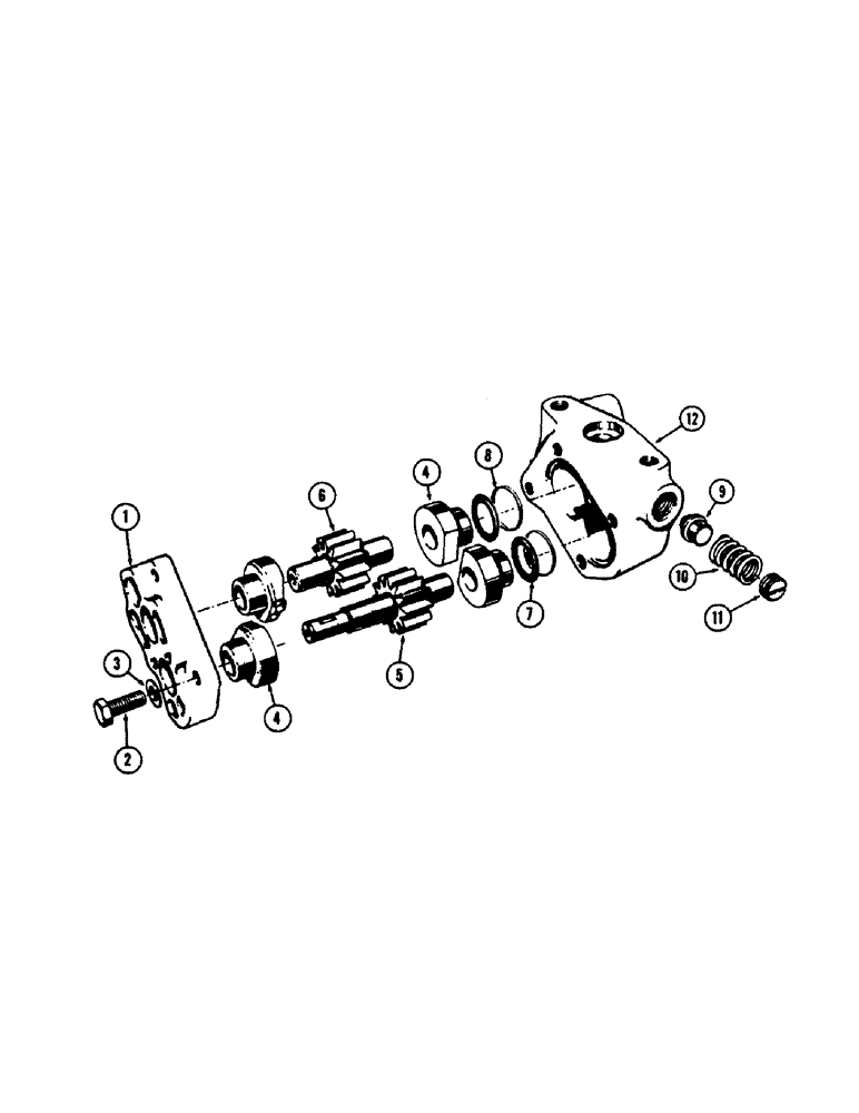 Схема запчастей Case 430CK - (112) - PARTS FOR A35081 PUMP 