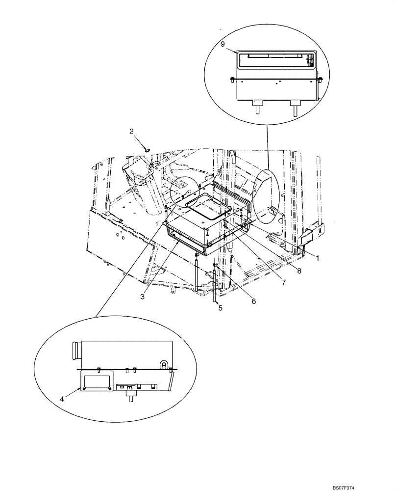 Схема запчастей Case 721E - (09-76) - AIR CONDITIONING - MOUNTING (09) - CHASSIS