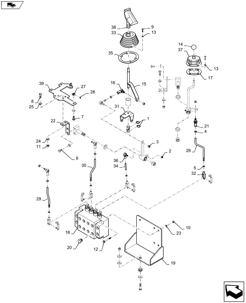 Схема запчастей Case 850M LT - (35.359.AJ[05]) - VALVE, CONTROL, 4 SP (35) - HYDRAULIC SYSTEMS