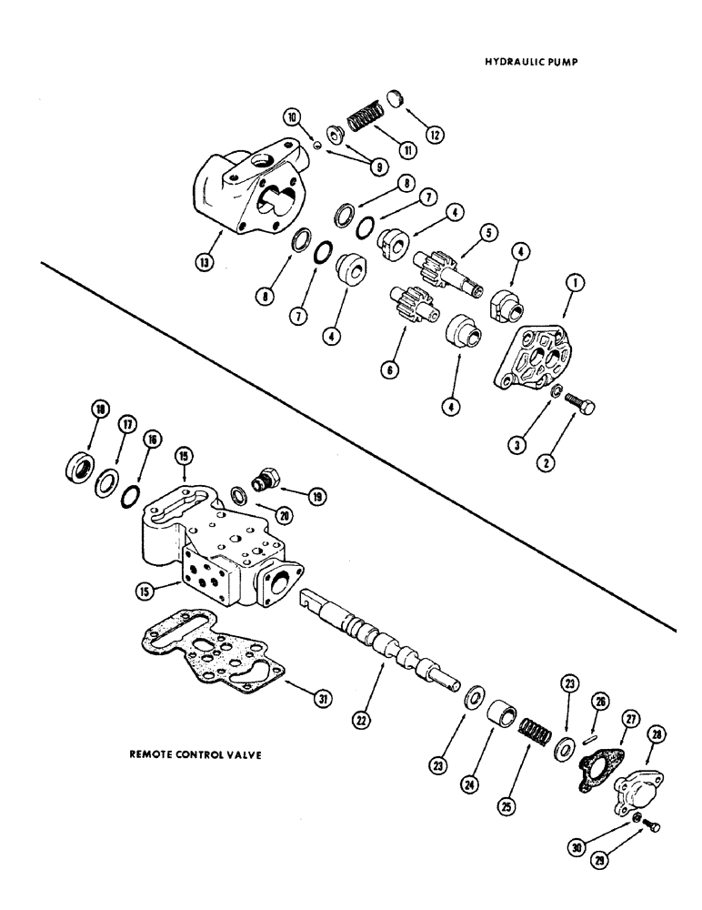 Схема запчастей Case 580 - (146) - A35081 AND G45460 HYDRAULIC PUMP, A35618 HYDRAULIC VALVE (35) - HYDRAULIC SYSTEMS