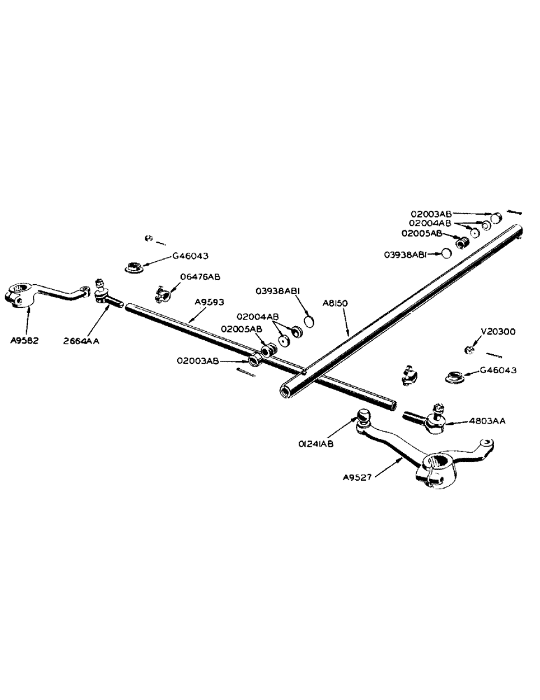 Схема запчастей Case 425 - (110) - STEERING ARMS, TIE ROD AND DRAG LINK (25) - FRONT AXLE SYSTEM