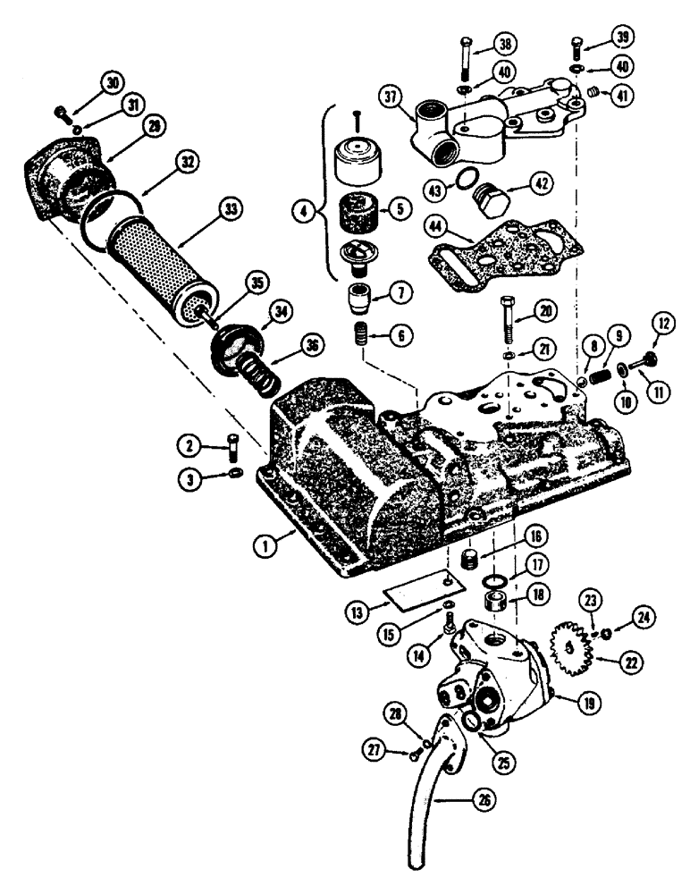 Схема запчастей Case 430CK - (110) - HYDRAULIC PUMP AND ADAPTER 