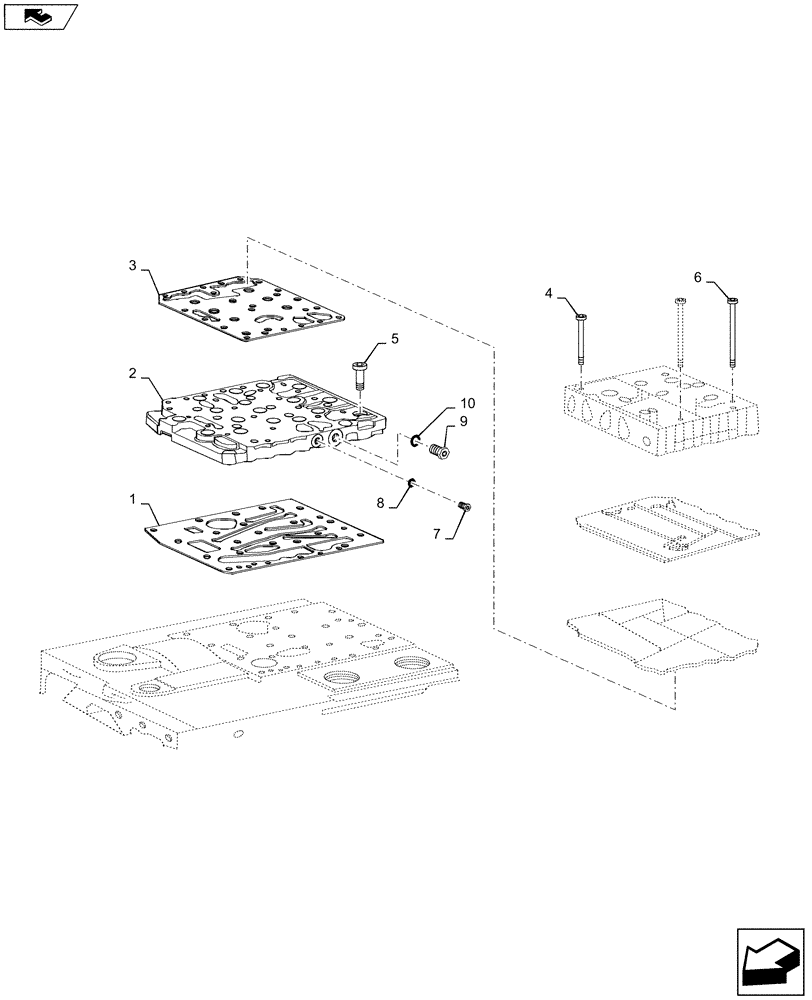 Схема запчастей Case 1221F - (21.115.AH) - CONTROL VALVE ASSEMBLY (21) - TRANSMISSION