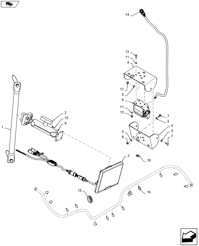 Схема запчастей Case 621F - (55.530.AA) - REAR VIEW CAMERA (55) - ELECTRICAL SYSTEMS