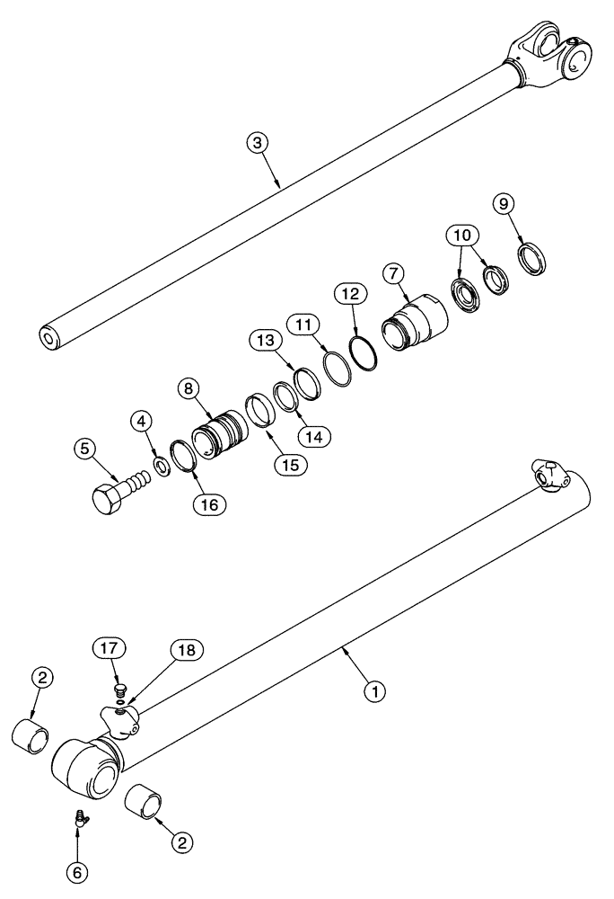 Схема запчастей Case 90XT - (08-24) - CYLINDER LOADER LIFT (08) - HYDRAULICS