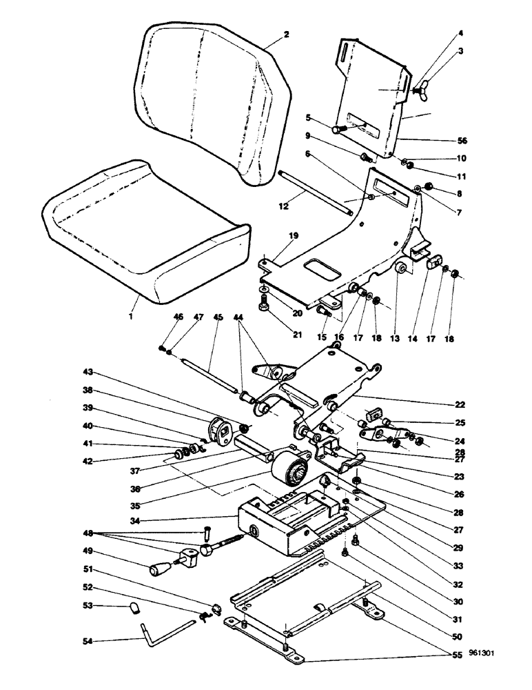 Схема запчастей Case 580G - (457A) - SEAT (SIFRA) UP TO NO. 3.941.044 (09) - CHASSIS/ATTACHMENTS