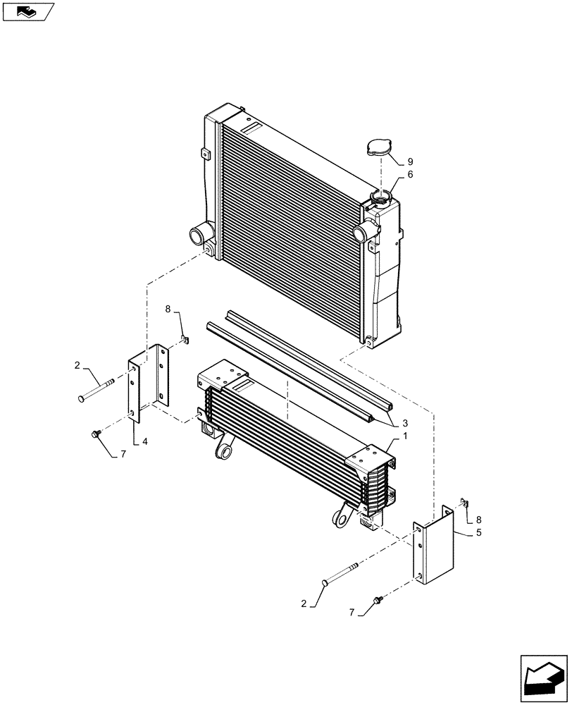 Схема запчастей Case SR130 - (10.400.BE[02]) - RADIATOR & COOLER, ASSY (SR130, SR150) (10) - ENGINE