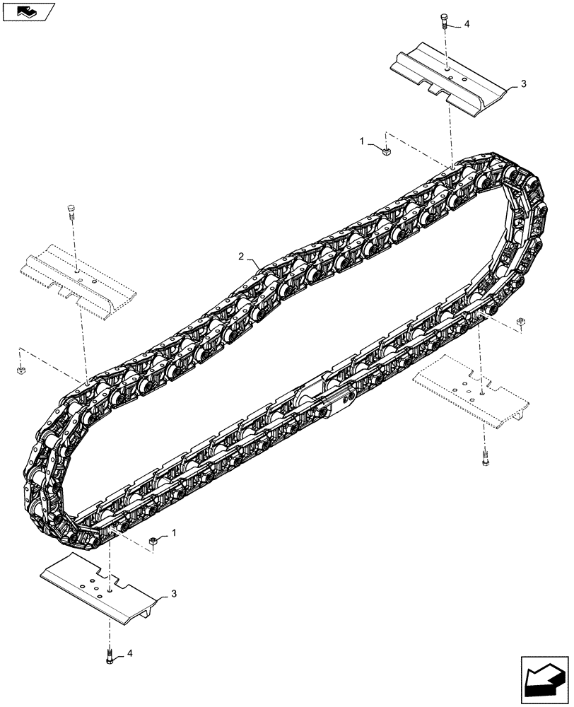 Схема запчастей Case 850M LT - (48.100.AD[07]) - CHAIN LINK, 20 BAR OPEN (48) - TRACKS & TRACK SUSPENSION