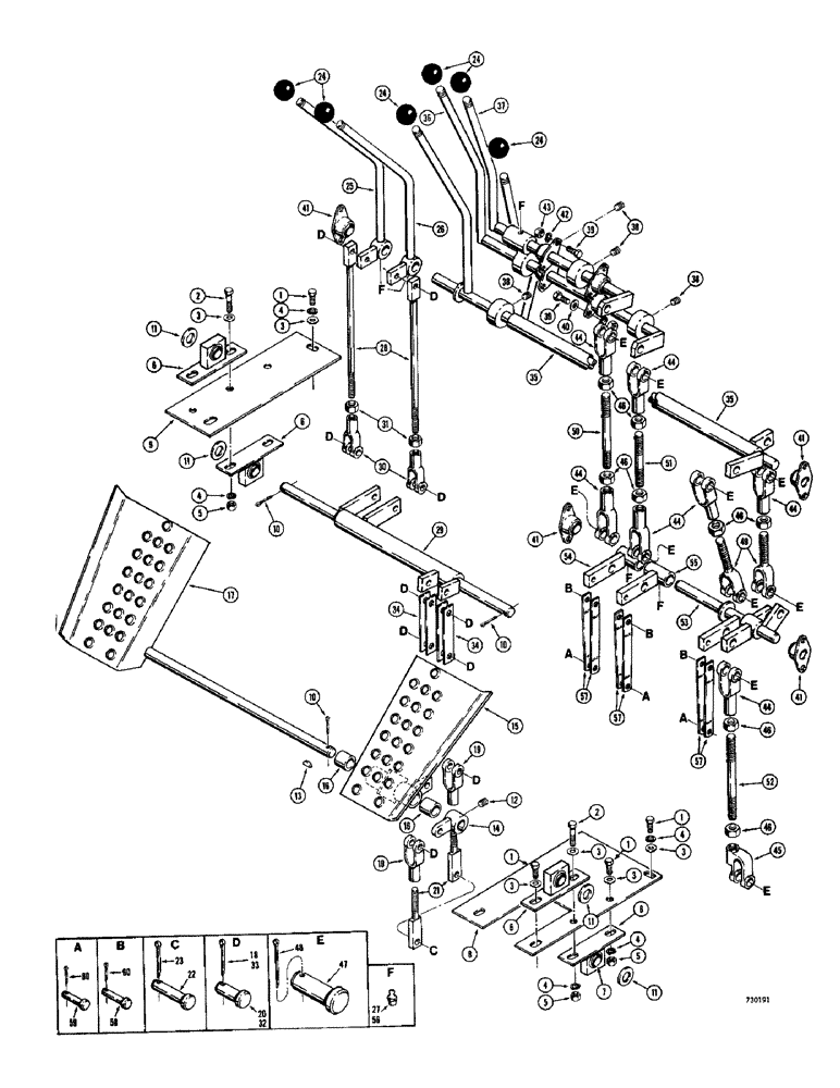 Схема запчастей Case 780 - (502) - BACKHOE CONTROLS, USED ON EXTENDAHOE MODELS ONLY, USED ON MODELS W/ TWIN BACKHOE CONTROL TWR (09) - CHASSIS/ATTACHMENTS