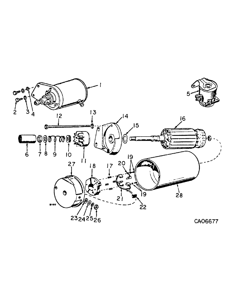 Схема запчастей Case 4125 - (08-5) - ELECTRICAL, STARTING MOTOR (06) - ELECTRICAL