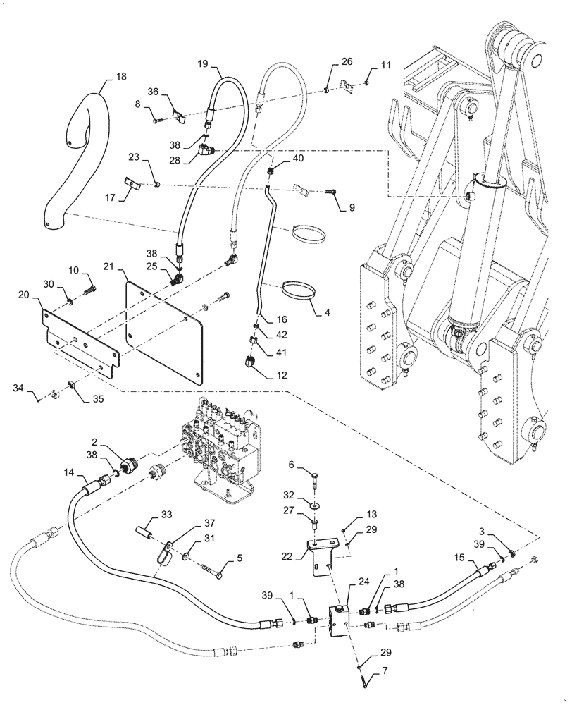 Схема запчастей Case 1650M LGP PAT - (35.742.010) - VAR - 784007, 784779 - RIPPER, HYDRAULICS (35) - HYDRAULIC SYSTEMS