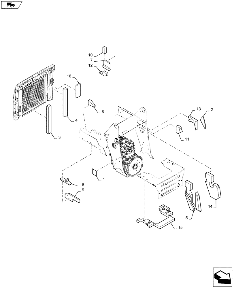 Схема запчастей Case SV185 - (90.105.CU[01]) - INSULATION, SOUNDPROOFING, CABEURO (90) - PLATFORM, CAB, BODYWORK AND DECALS