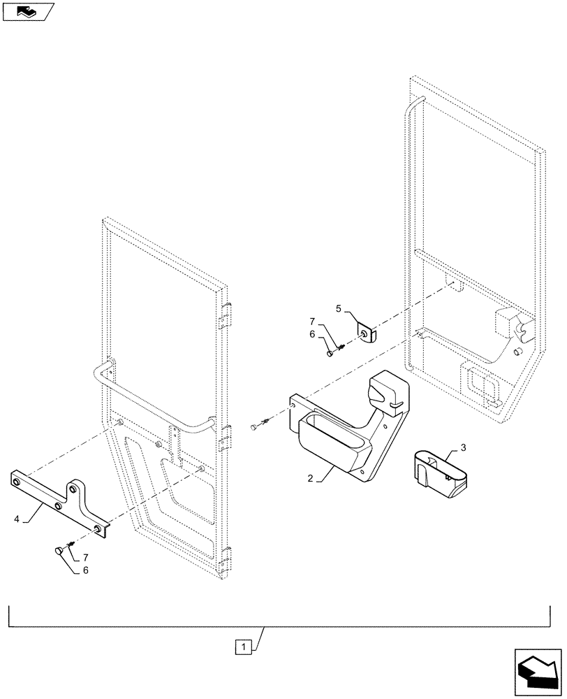 Схема запчастей Case 1221F - (90.151.AP) - ARMREST CONSOLE (90) - PLATFORM, CAB, BODYWORK AND DECALS