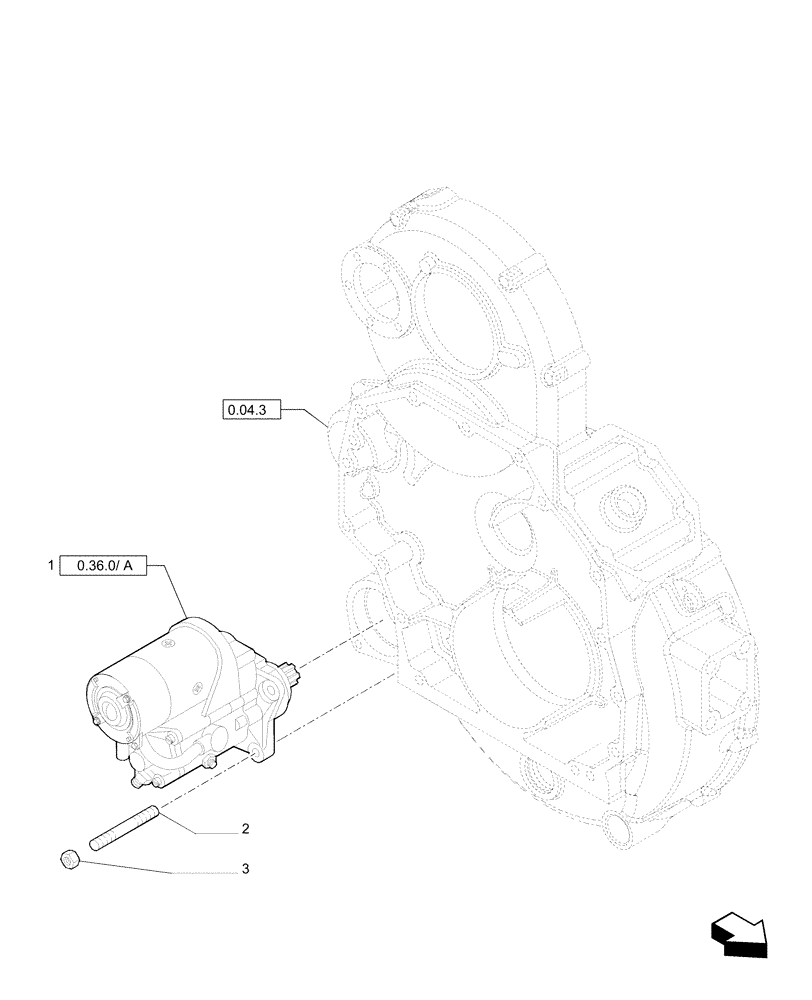 Схема запчастей Case F2CE9684P E033 - (0.36.0) - STARTER MOTOR 