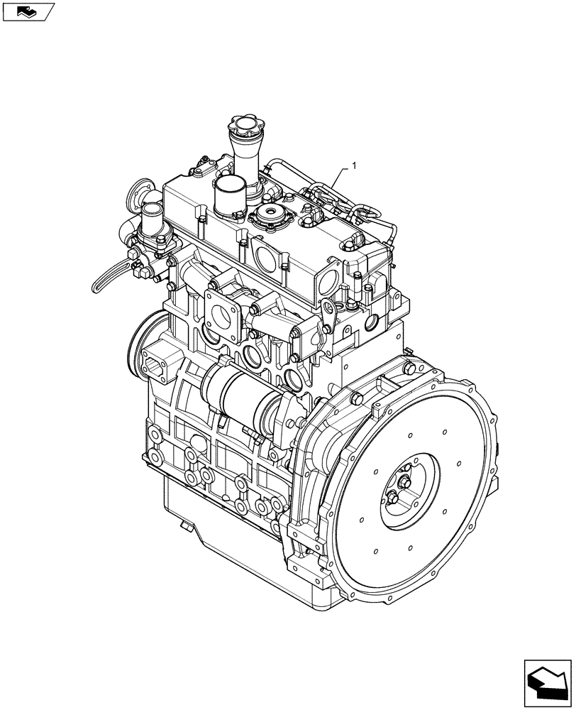 Схема запчастей Case SR130 - (10.001.AD) - ENGINE (10) - ENGINE