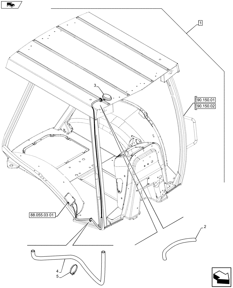 Схема запчастей Case 580SN - (88.055.03[02]) - DIA KIT, SITEWATCH™ - D9045 (88) - ACCESSORIES