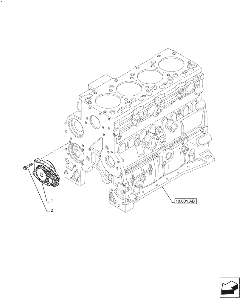 Схема запчастей Case F4HFE413P A001 - (10.304.AC) - ENGINE OIL PUMP (10) - ENGINE