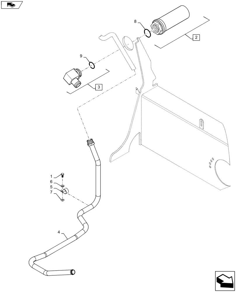 Схема запчастей Case SR130 - (35.300.AD[01]) - SUPPLY PLUMBING (35) - HYDRAULIC SYSTEMS