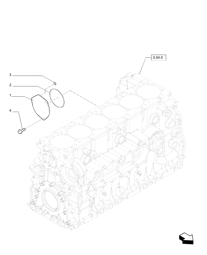 Схема запчастей Case F2CE9684P E033 - (0.35.0) - BELT PULLEY DRIVE & COVER 