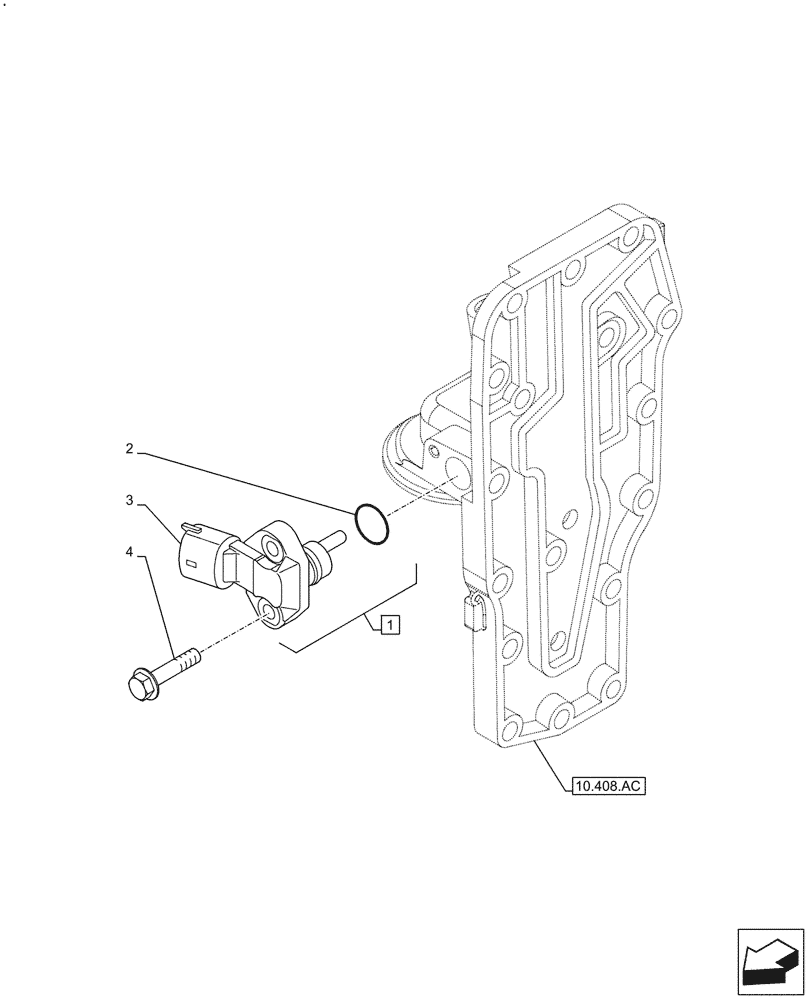 Схема запчастей Case F4HFE413P A001 - (55.013.AD) - ENGINE OIL, SENSOR, PRESSURE (55) - ELECTRICAL SYSTEMS