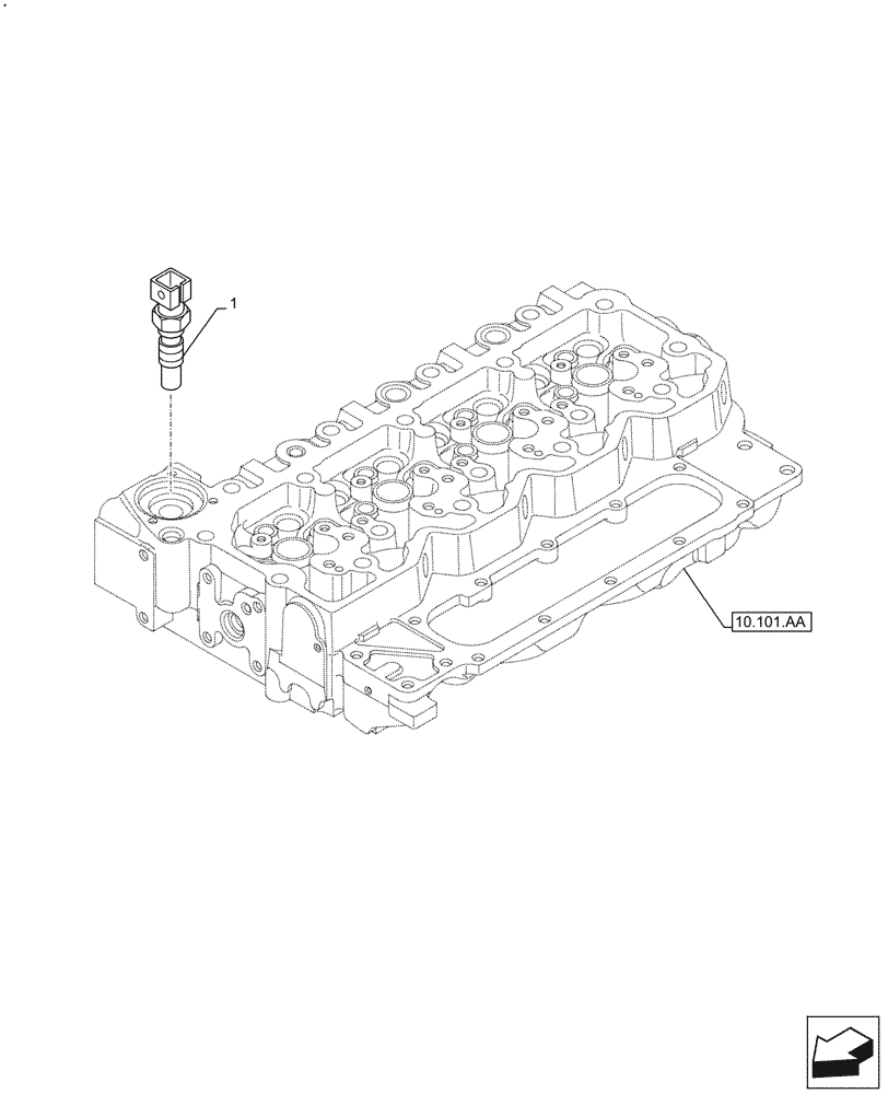 Схема запчастей Case F4HFE413P A008 - (55.012.AA) - COOLING SYSTEM LINE, SENSOR (55) - ELECTRICAL SYSTEMS