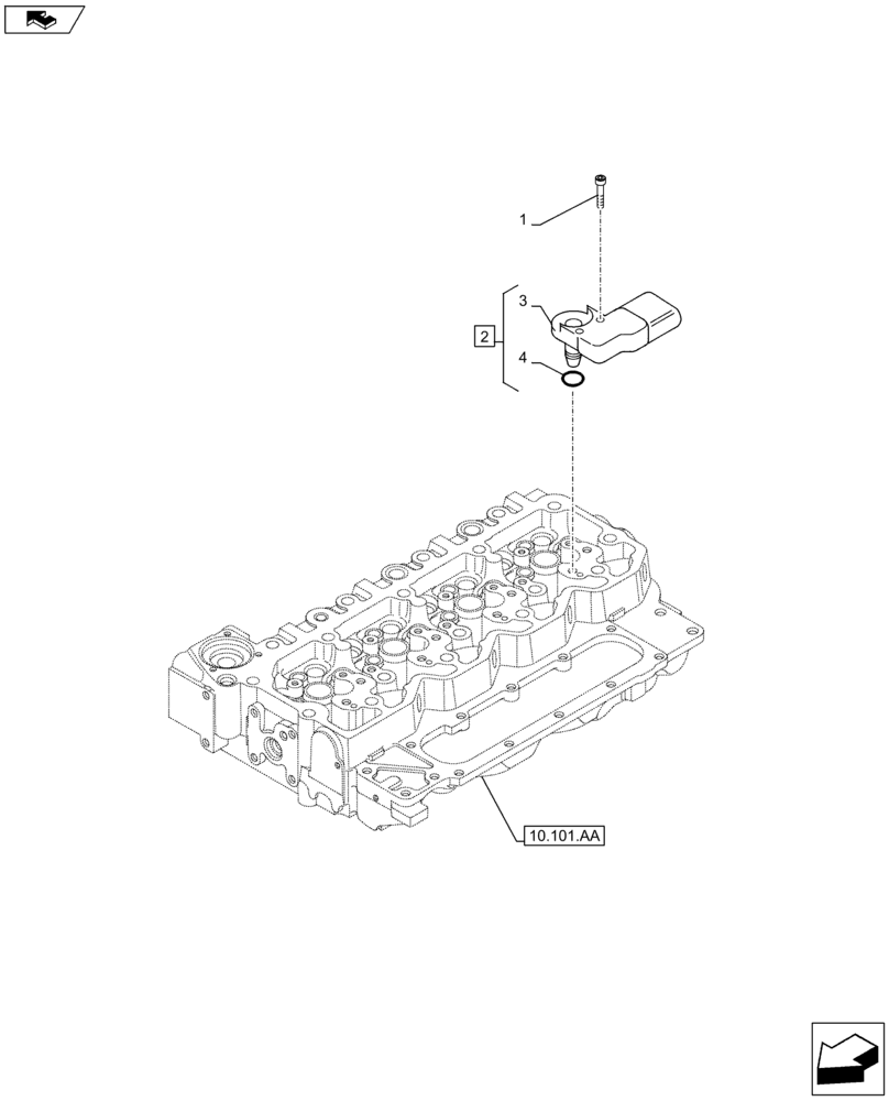 Схема запчастей Case F4HFE413P A001 - (55.014.AD) - AIR INTAKE, SENSOR (55) - ELECTRICAL SYSTEMS