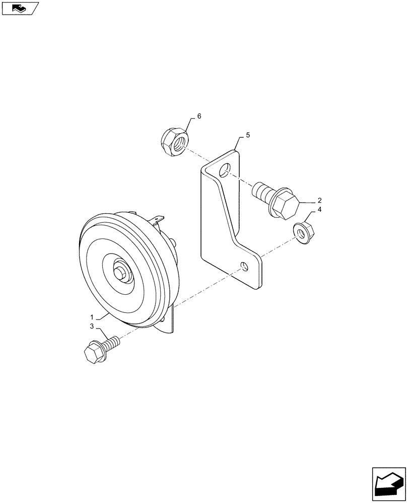 Схема запчастей Case SR130 - (55.408.AG) - HORN (55) - ELECTRICAL SYSTEMS