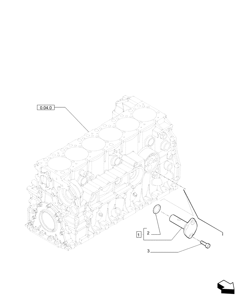 Схема запчастей Case F2CE9684P E033 - (0.30.3) - OIL PRESSURE REGULATION VALVE 