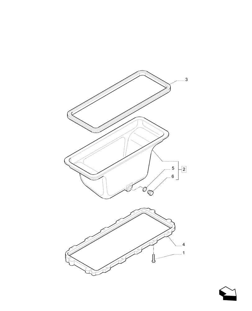 Схема запчастей Case F2CE9684P E033 - (0.04.2) - OIL SUMP & RELATED PARTS 