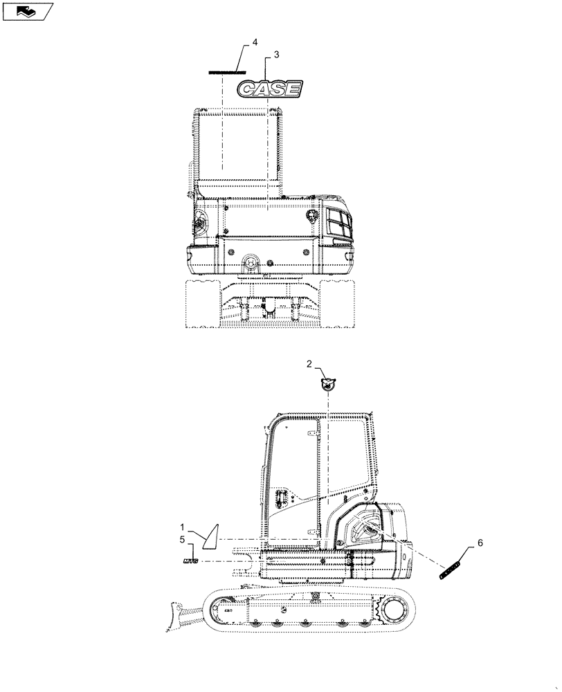 Схема запчастей Case CX55BMSR - (06-016[00]) - NAMEPLATE INSTALL (PS02-01418 - ) (90) - PLATFORM, CAB, BODYWORK AND DECALS