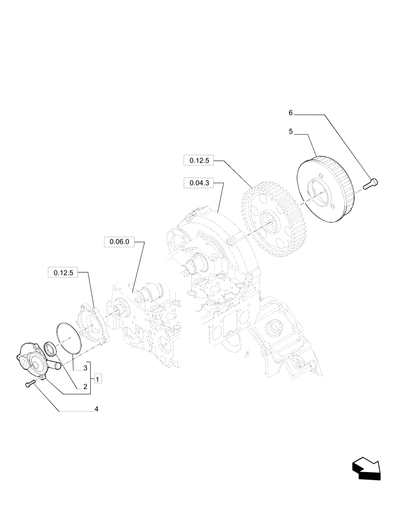 Схема запчастей Case F2CE9684P E033 - (0.04.5) - ENGINE BREATHERS 