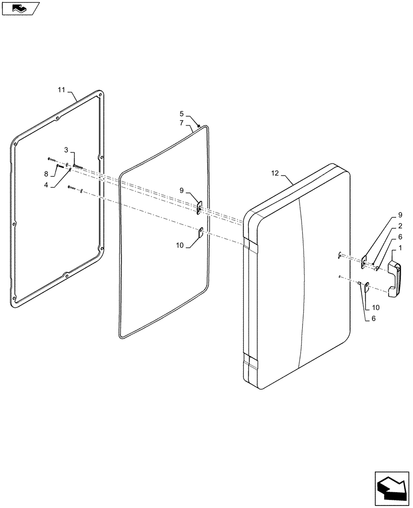 Схема запчастей Case 445 - (09-31A) - DEMOLITION DOOR SUB (09) - CHASSIS