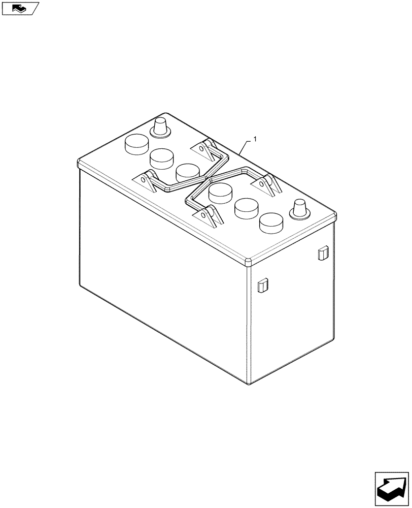 Схема запчастей Case TR270 - (55.302.AG) - BATTERY (55) - ELECTRICAL SYSTEMS