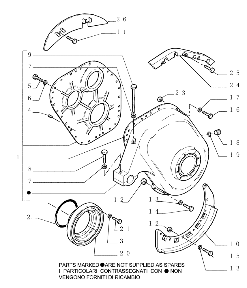 Схема запчастей Case 1850K LT - (1.277[01]) - FINAL DRIVE - CASE (29) - HYDROSTATIC DRIVE