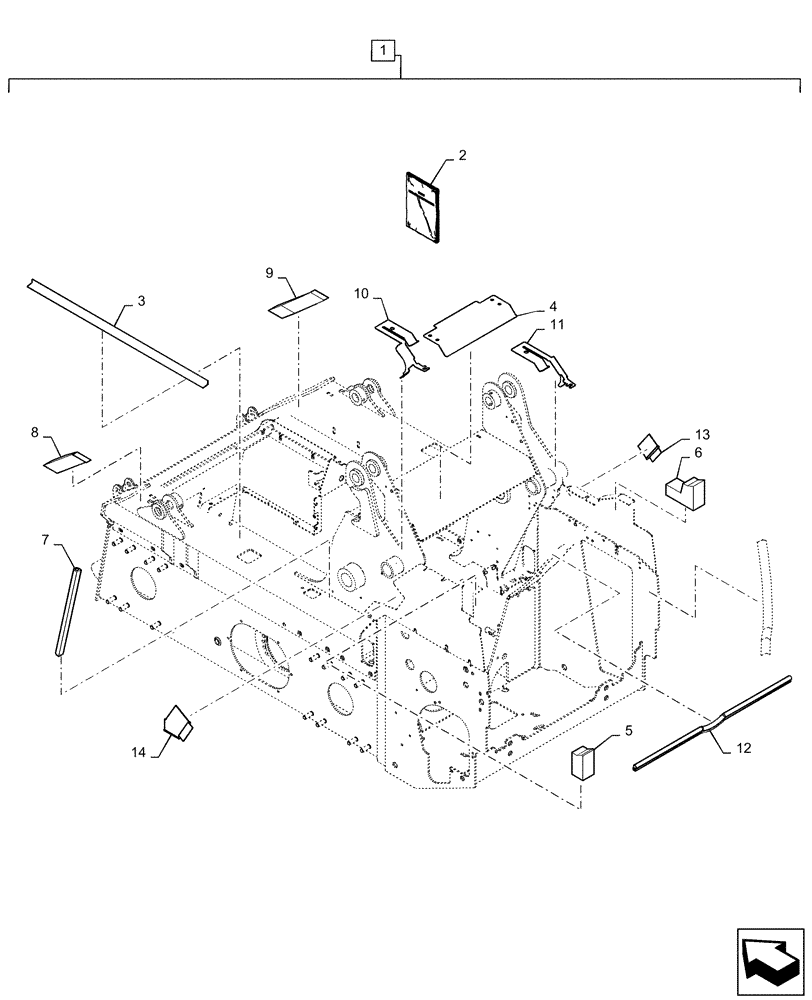 Схема запчастей Case SV185 - (88.090.10) - DIA KIT, DEBRIS SOFT PARTS (88) - ACCESSORIES