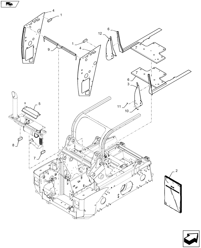 Схема запчастей Case TR270 - (88.100.90[16]) - DIA KIT, DEBRIS SOFT PART (88) - ACCESSORIES