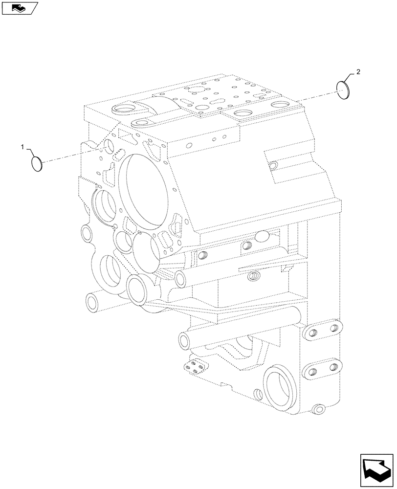 Схема запчастей Case 1221F - (21.135.AX[03]) - TRANSMISSION, POWER TAKE OFF (21) - TRANSMISSION