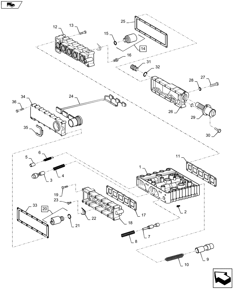 Схема запчастей Case 1221F - (21.126.AB) - GEARSHIFT (21) - TRANSMISSION