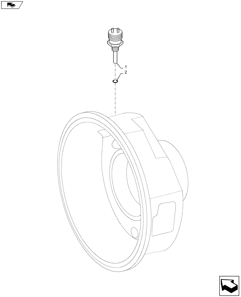 Схема запчастей Case 1221F - (55.022.AB) - THERMOMETER, SENSOR (55) - ELECTRICAL SYSTEMS