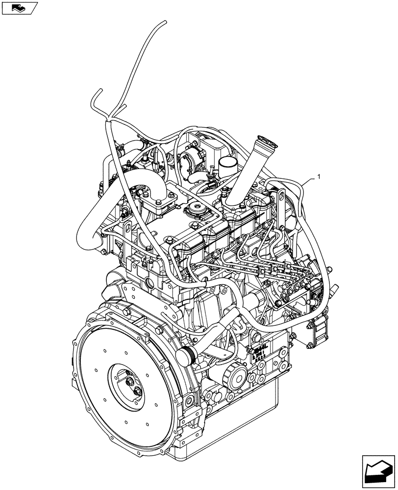 Схема запчастей Case SR130 - (10.001.AD) - ENGINE (10) - ENGINE