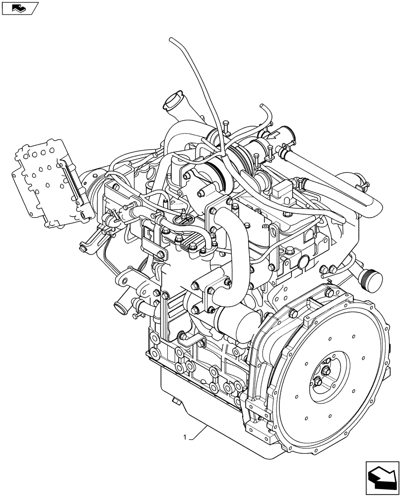 Схема запчастей Case SR160 - (10.001.AD) - ENGINE (10) - ENGINE