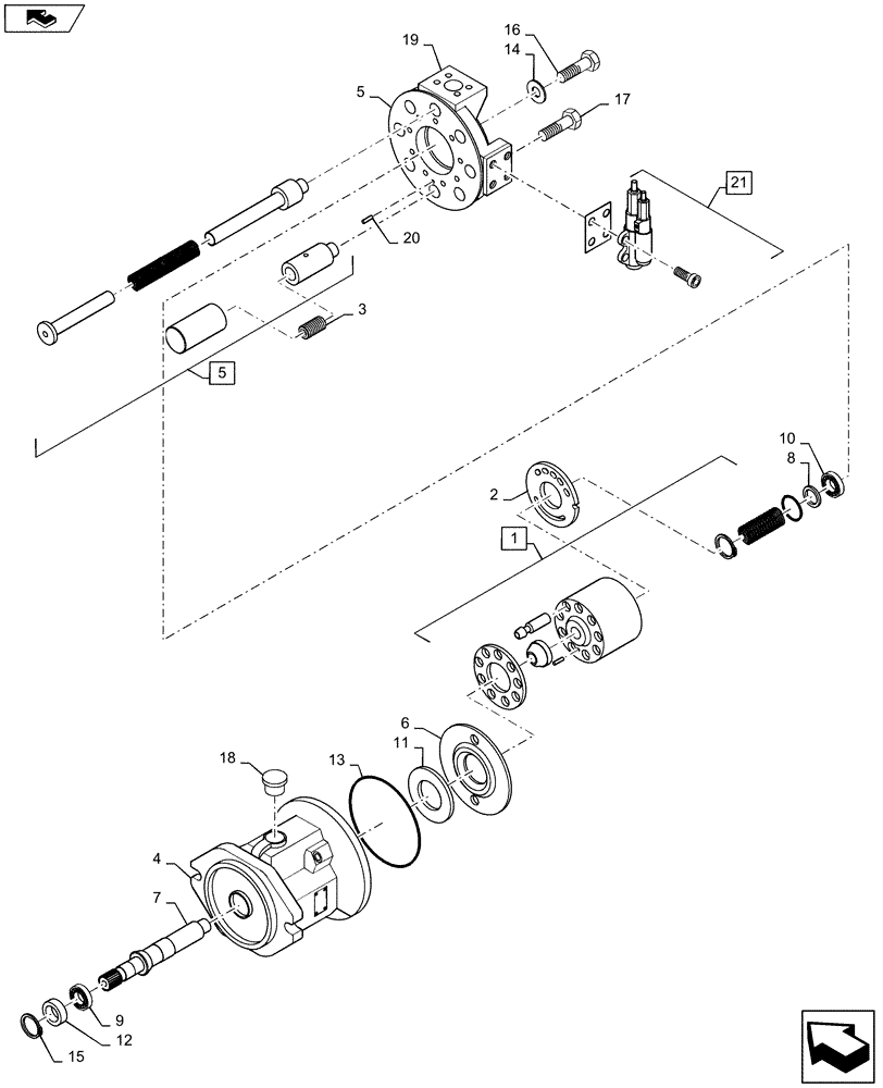 Схема запчастей Case 1221F - (41.206.AA) - STEERING LINE (41) - STEERING