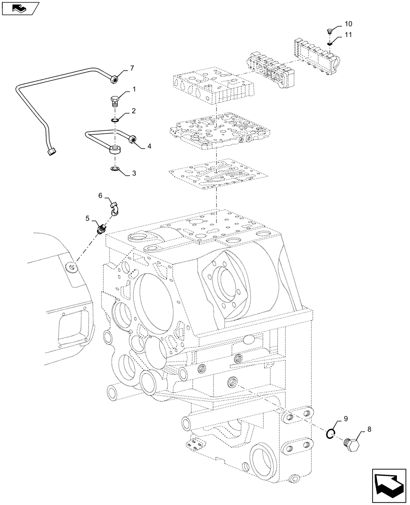 Схема запчастей Case 1221F - (55.425.AS) - CONTROL UNIT (55) - ELECTRICAL SYSTEMS